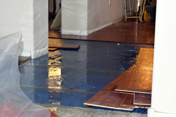 Professional Storm Water Damage Restoration technician working in Bandon, OR